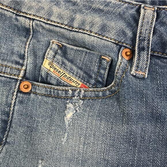 DIESEL Fayza Regular Boyfriend Low Waist Jean Women 27 Blue Stretch Rare Gothcor - Picture 5 of 14